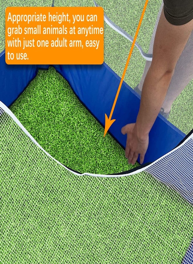 GABraden Small Animals Playpen,Reptiles Cage,Chicken Run Coop Chicken Playpen Breathable Transparent Pet Playpen Pop Open Outdoor/Indoor Exercise Fence,Portable Yard Fence (Blue) - Image 2